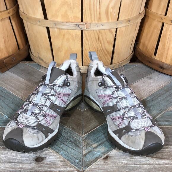 Merrell Siren Sport Tan Pink Leather Mesh Vibram Trail Hiking Shoes Womens 8.5 - Picture 6 of 10